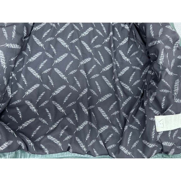 VTG Liebeskind Berlin Green Leather Jacket Sz L Poly Lined Adjustable Waist - Picture 10 of 10